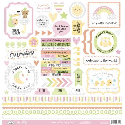 Doodlebug Baby Girl Sticker - This & That
